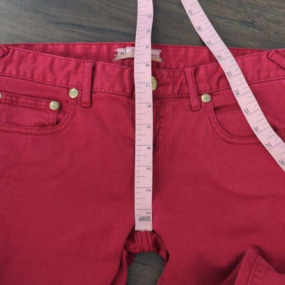 Free People Skinny Jeans Rosey Red Size 26 - Picture 6 of 9